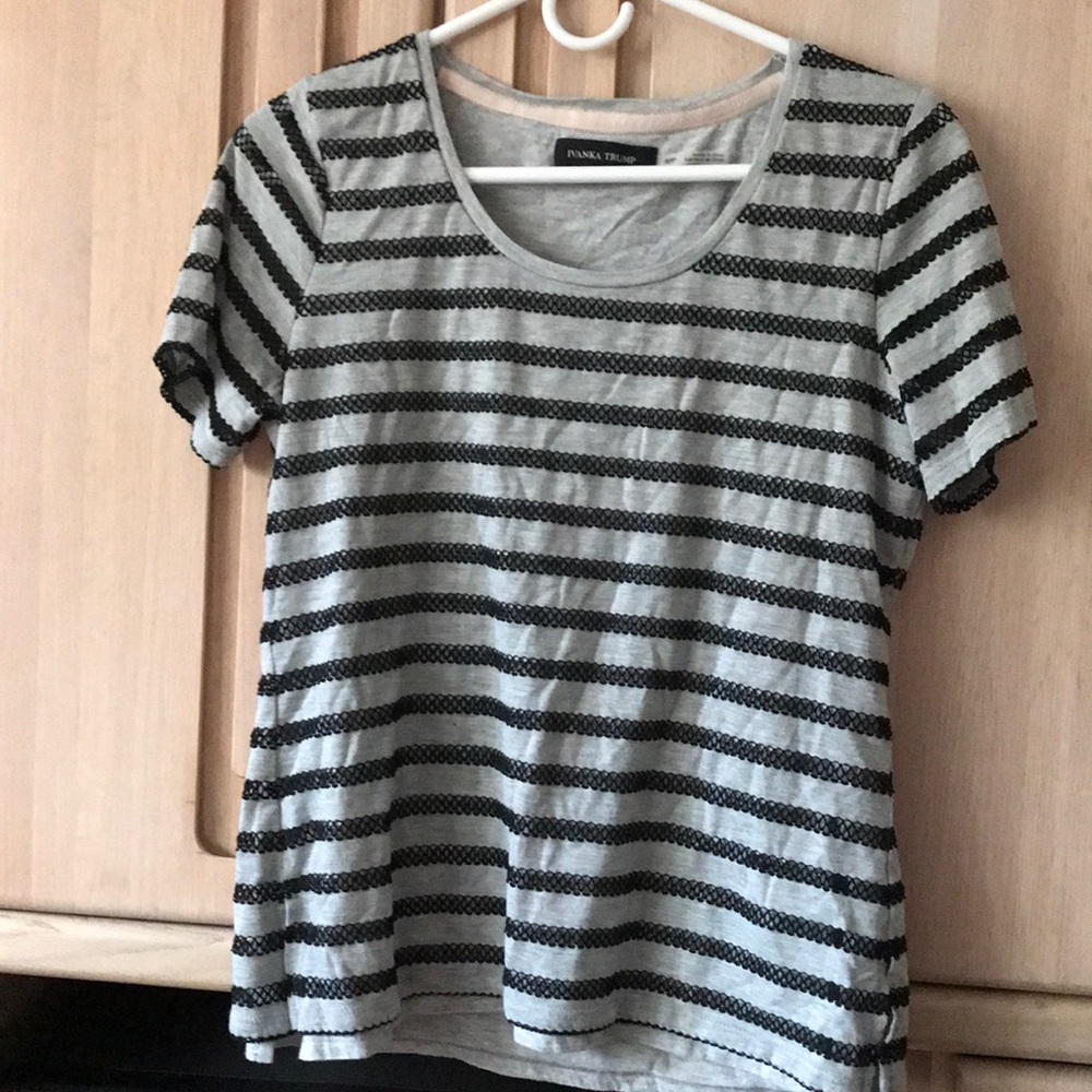 Gray with Black lacing Tee